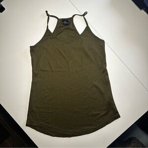 Angie Olive Ribbed tank top